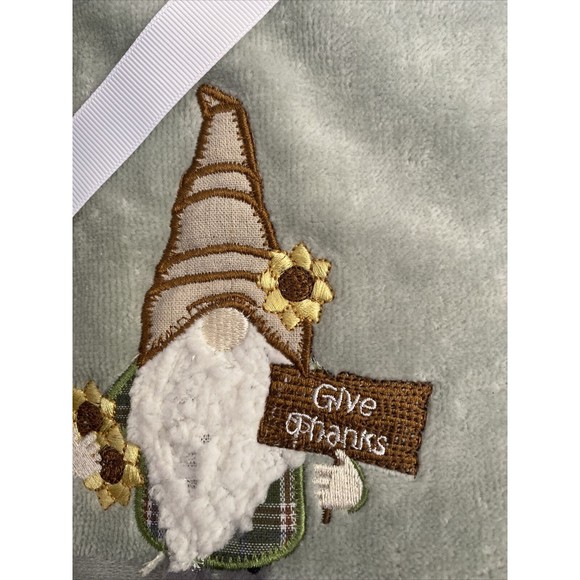 Well Dressed Home 2 Piece Fall Gnome  Set Hand Towels Thanksgiving So Cute! - Picture 3 of 3